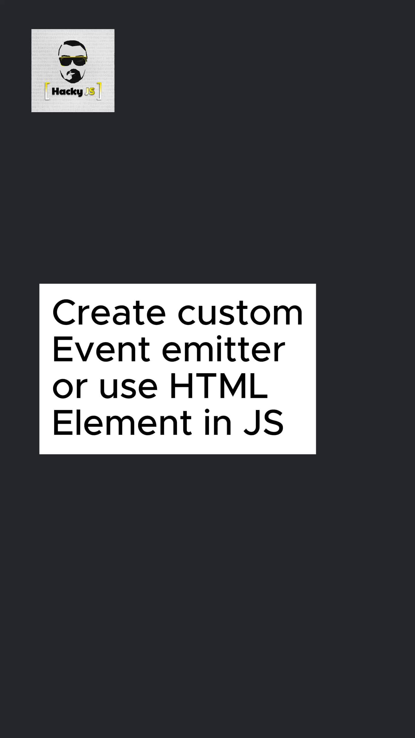 Create custom event emitter or use HTML Element