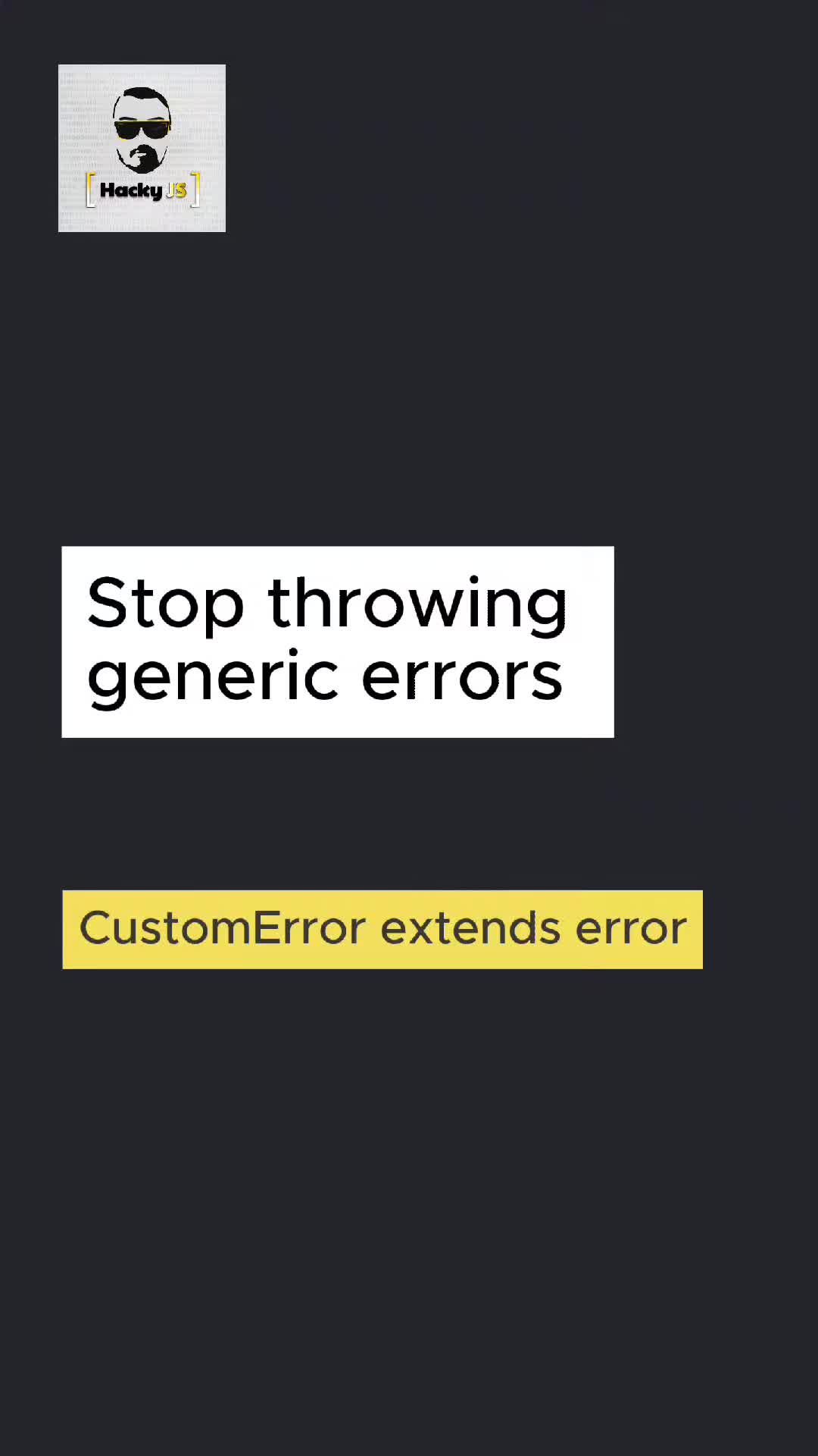 Stop throwing generic error in javascript
