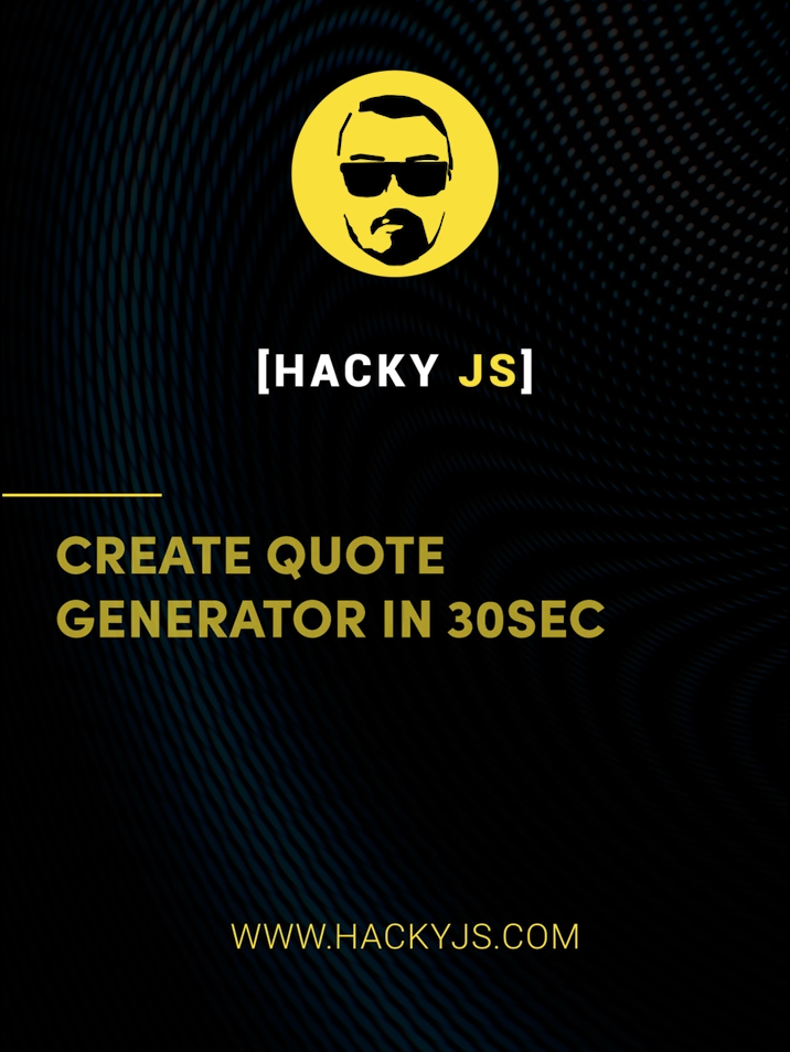 Create quote generator in 30 seconds