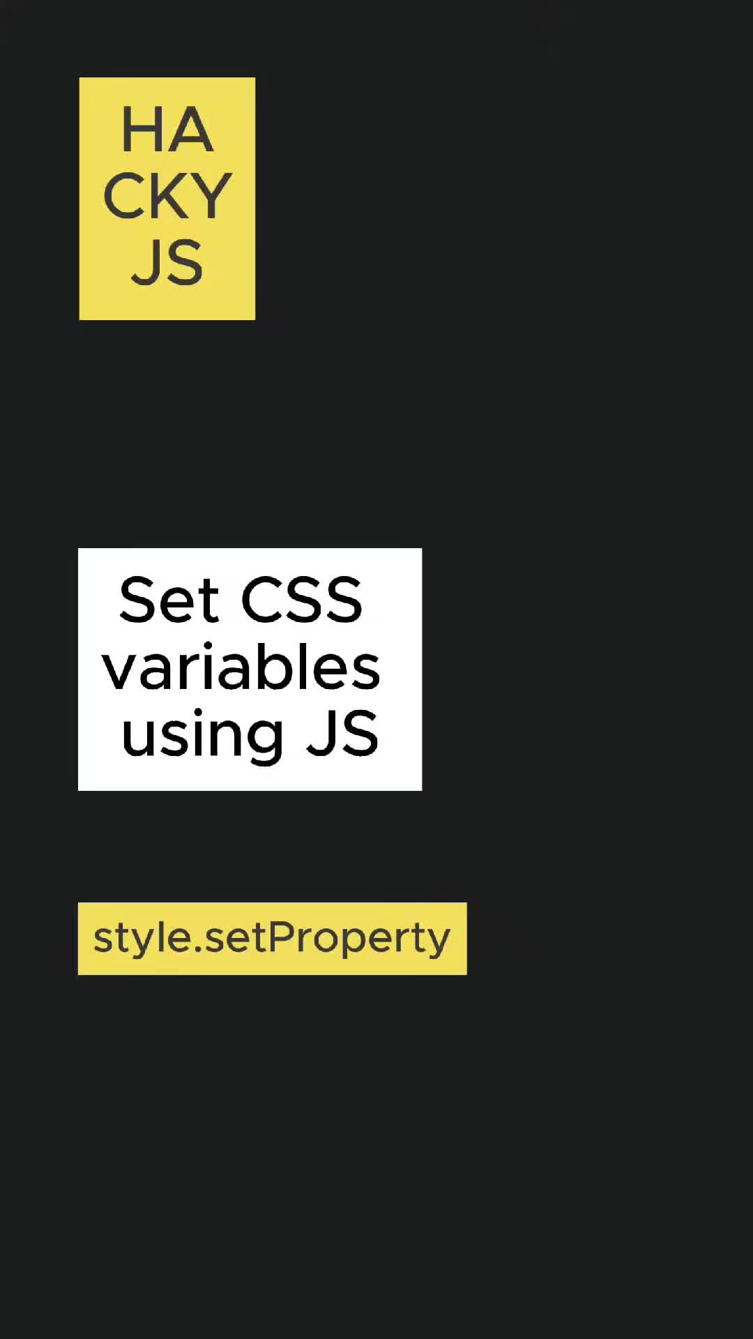 Set CSS variables using Javascript #programming